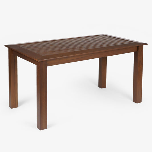 Alfresco Teak wood Dining Table with white background