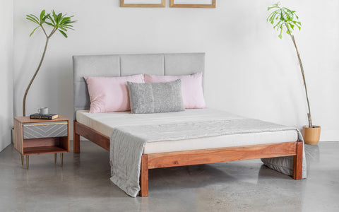 Toshi King Non Storage Bed Furniture Good Quality Wooden Bed- Orange Tree Home Pvt. Ltd.