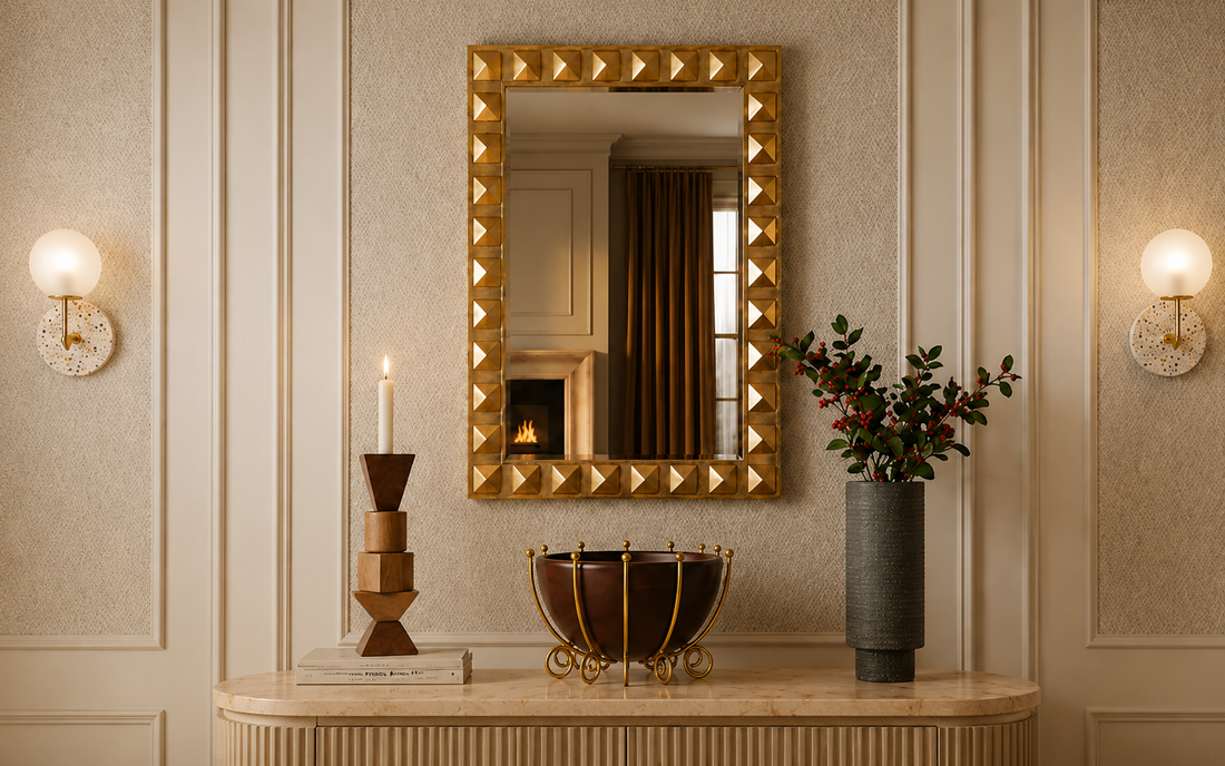 Decorative wall mirror as a unique Rakhi gift idea for sister