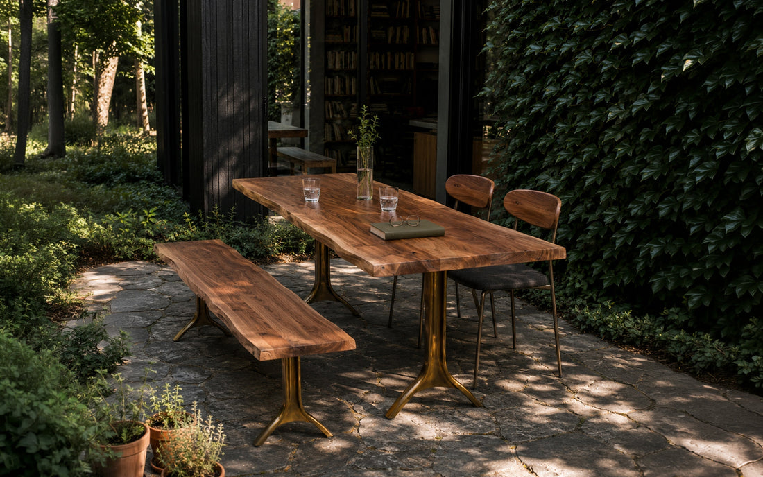 Solid wood sustainable furniture showcasing eco friendly home products and ethical furniture craftsmanship.