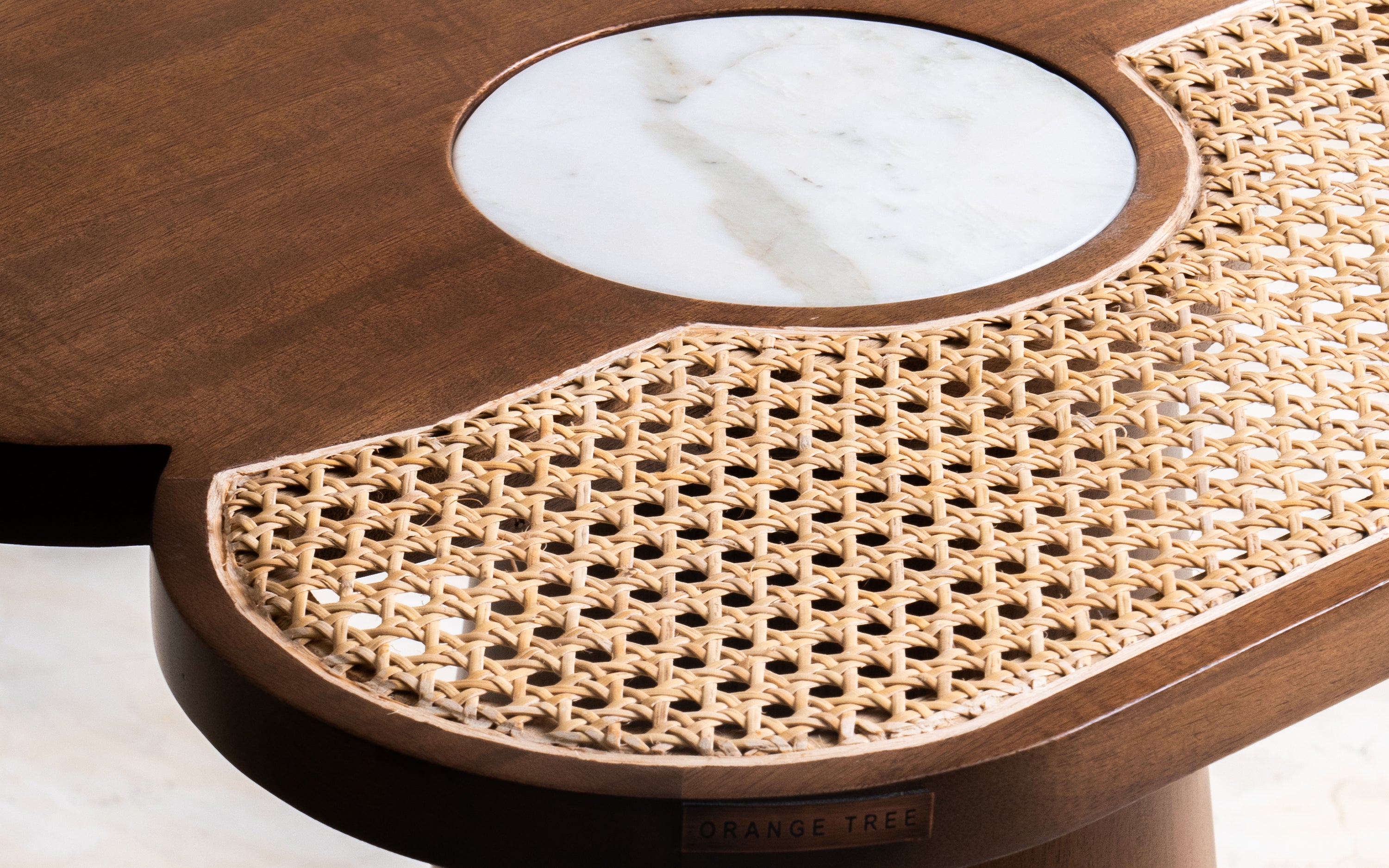 Daisy Accent Side table - Close shot - from left angle - Orange Tree