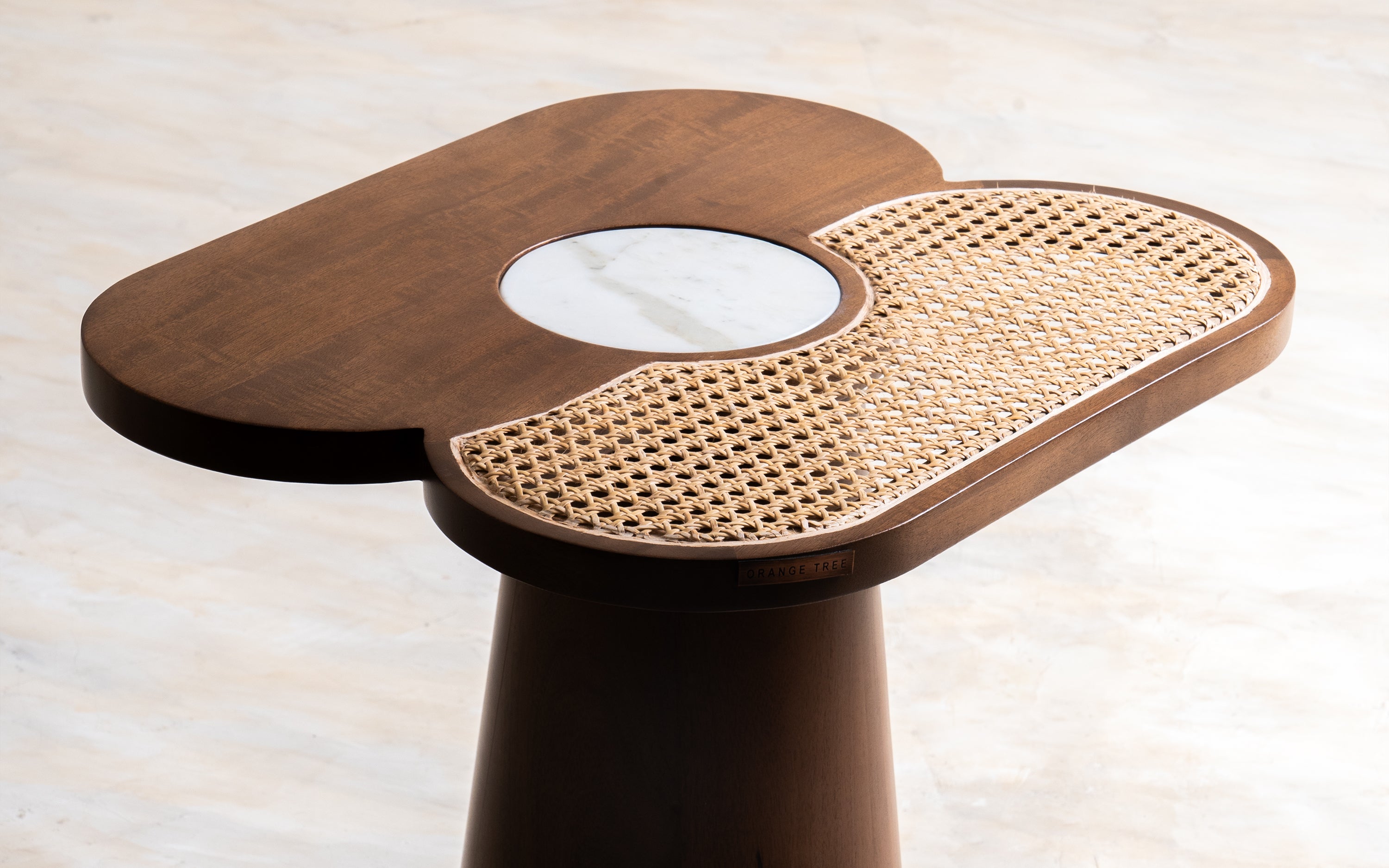 Daisy Accent Side table - Close shot - from right angle - Orange Tree