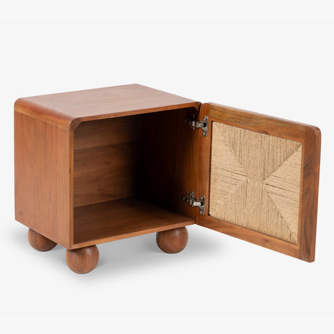 Abacus Wooden Bedside Table