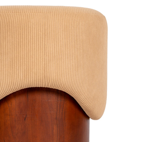 Cora Ribbed Pouf