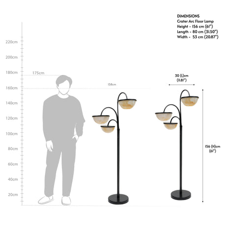 Crater Arc Floor Lamp