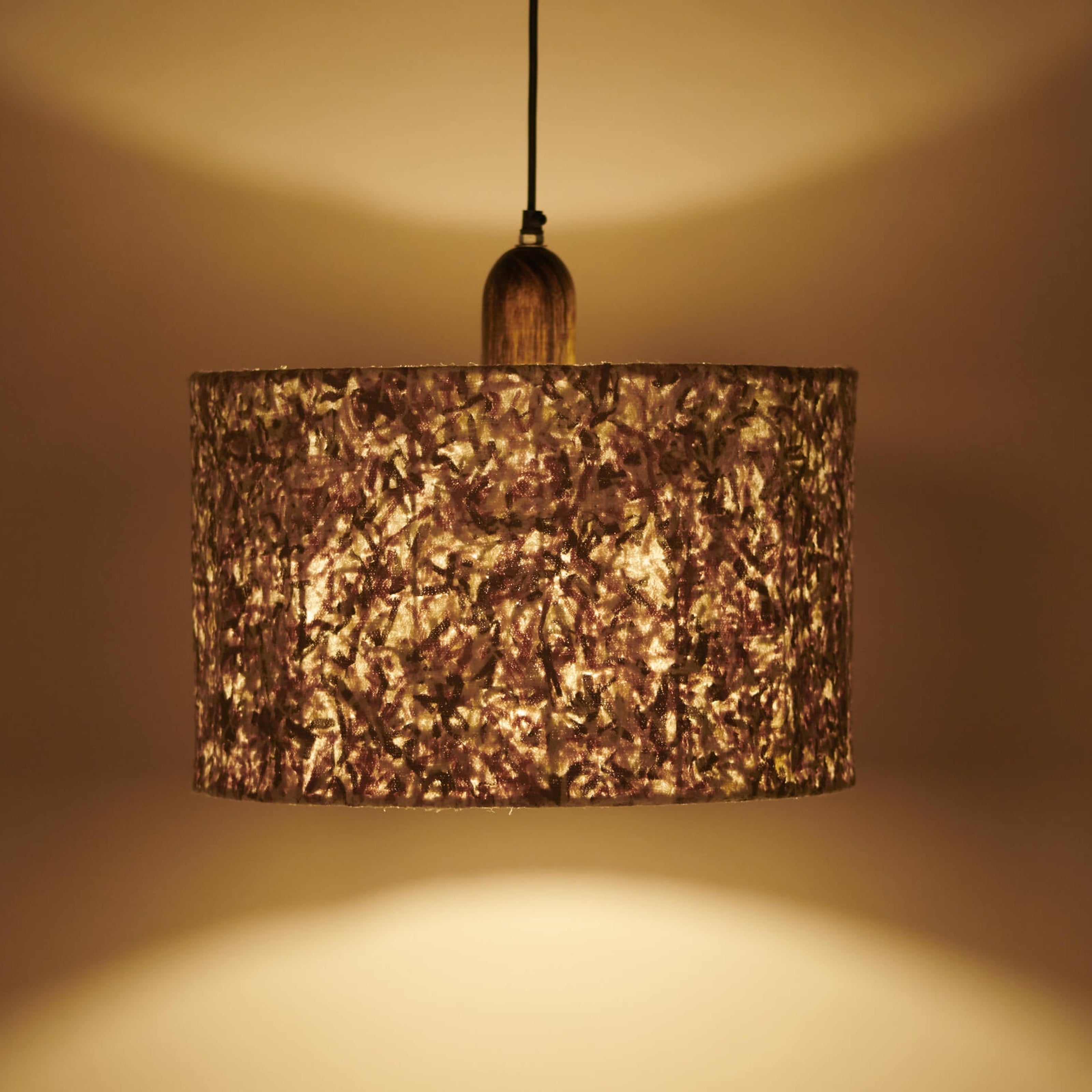 Flake Hanging Lamp Beige Drum - Orange Tree Home Pvt. Ltd.