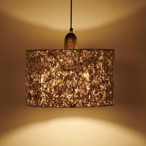 Flake Hanging Lamp Beige Drum - Orange Tree Home Pvt. Ltd.