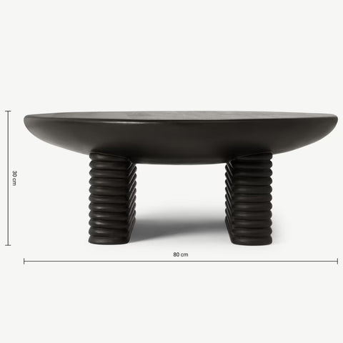 Ribbed Coffee Table Black