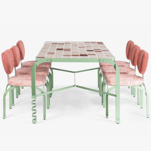 Dastoori Outdoor Dining Table with 6 Chairs
