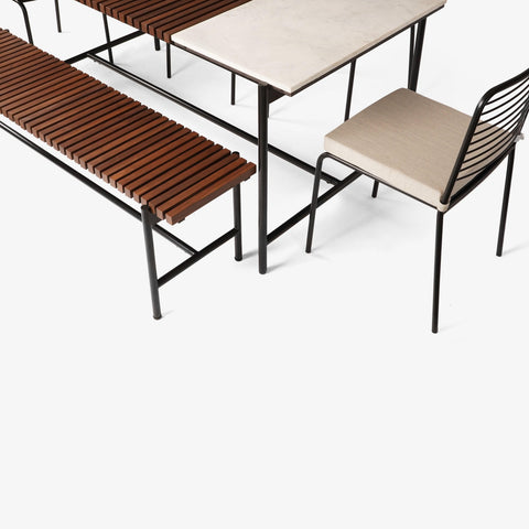 Covent Garden Outdoor Dining Table With 4 Chairs and Bench