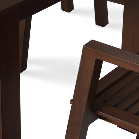Alfresco Outdoor Dining Table With 4 Arm Chairs And Bench