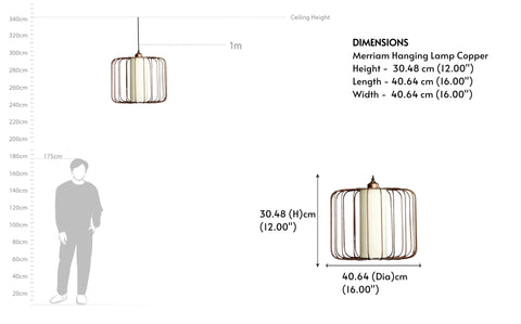 Merriam Hanging Lamp Copper