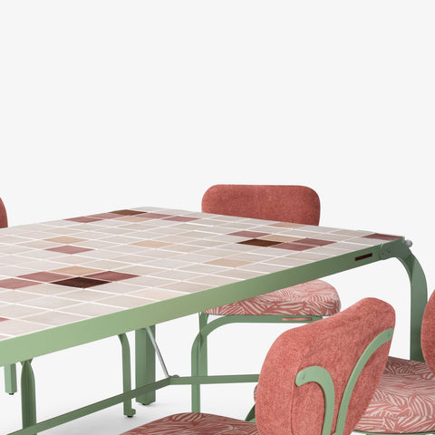 Dastoori Outdoor Dining Table with 6 Chairs