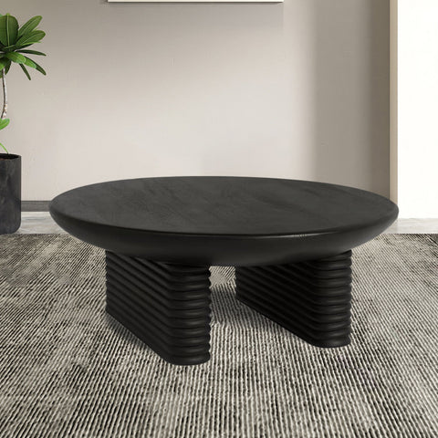 Ribbed Coffee Table Black