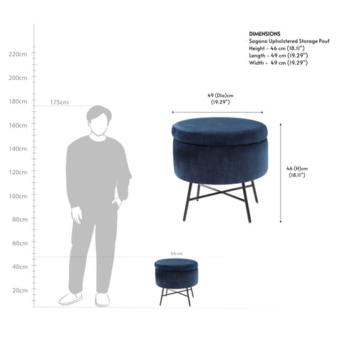 Sagano Upholstered Storage Pouf
