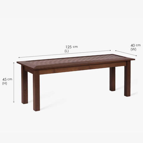 Alfresco Outdoor Dining Table With 4 Arm Chairs And Bench
