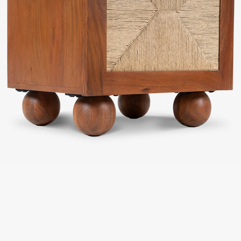 Abacus Wooden Bedside Table