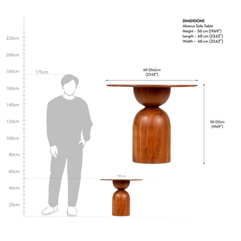 Abacus Wooden Side Table
