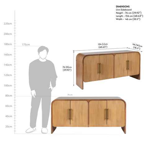 Linn Wooden Sideboard Cabinet