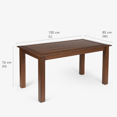 Alfresco Outdoor Dining Table With 4 Arm Chairs And Bench