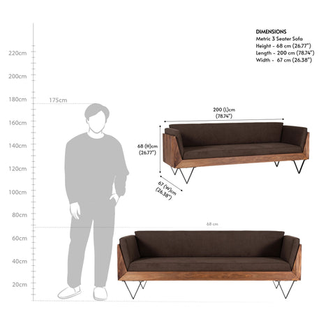 Metric 3 Seater Sofa