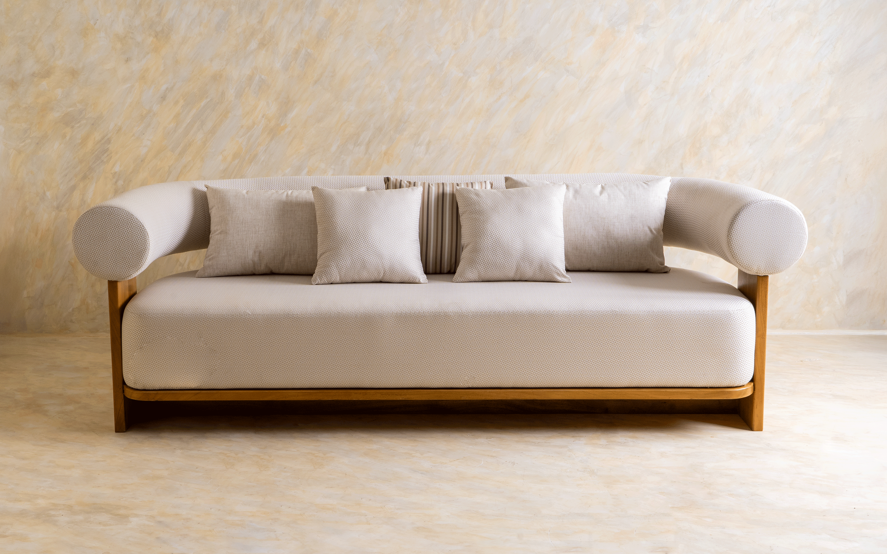 Solace Outdoor 3 Seater Sofa - Orange Tree