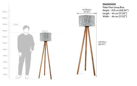 Flake Floor Lamp Blue
