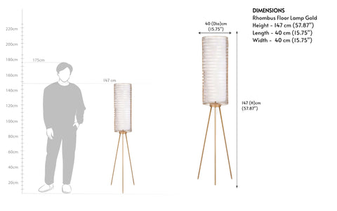 Rhombus Floor Lamp Gold