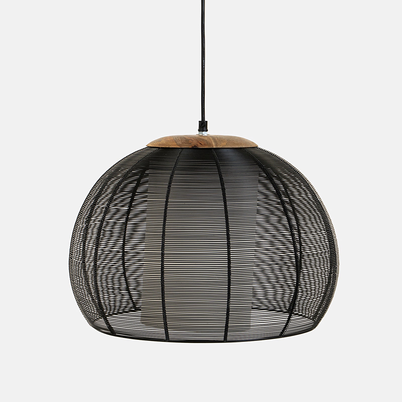Tappa Black Spherical Hanging Lamp