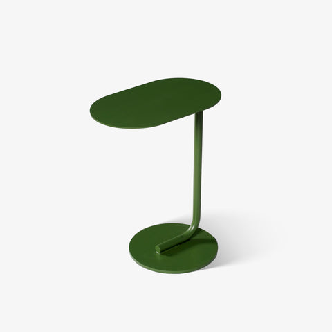 side view of outdoor drink table 