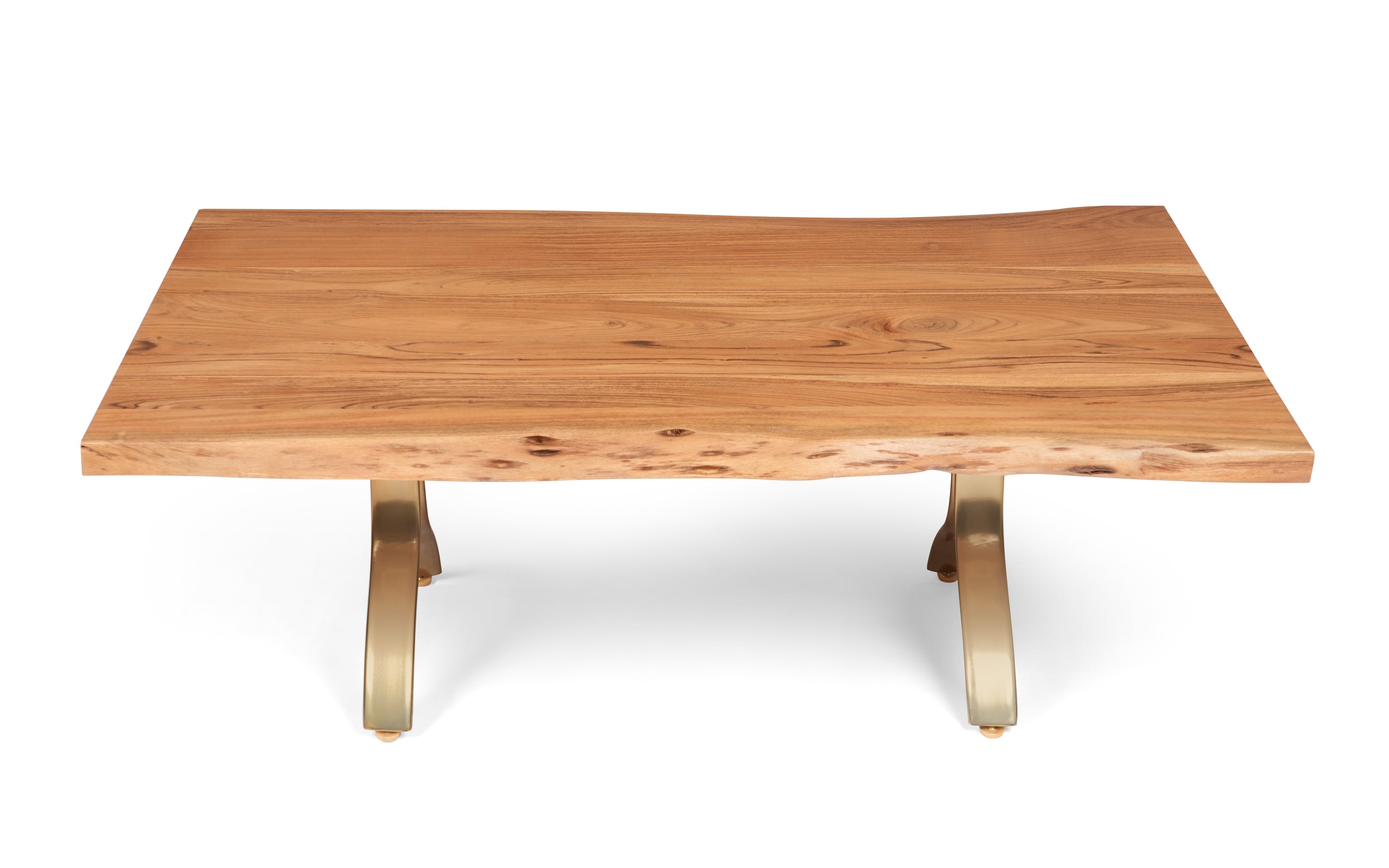 Yoho Live Edge Rectangle Coffee Table | Acacia Wood - with white background - Orange Tree