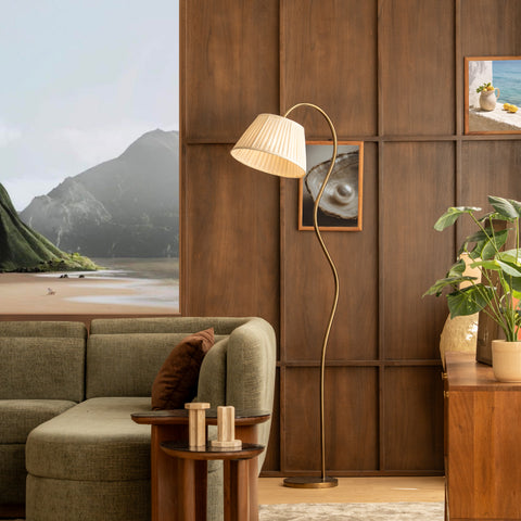 Designer brass floor lamp