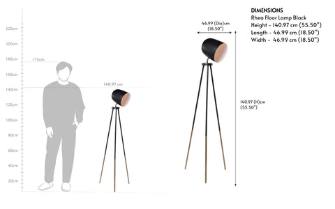 Rhea Floor Lamp Black