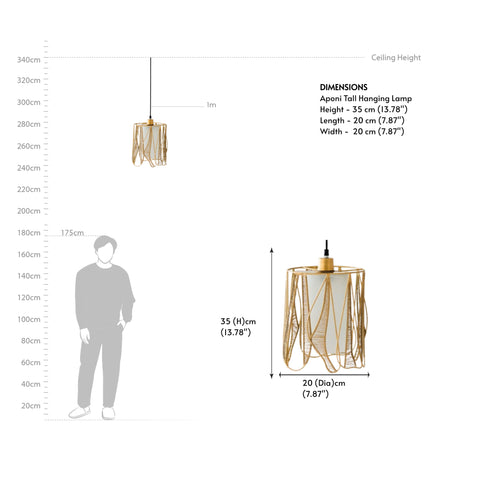 Aponi Tall Hanging Lamp