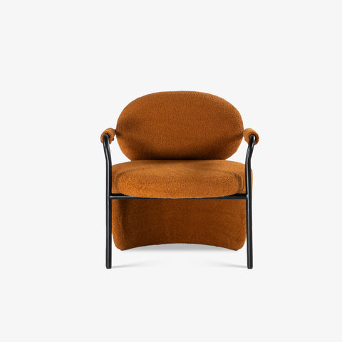 Front view of Arden upholstered lounge chair