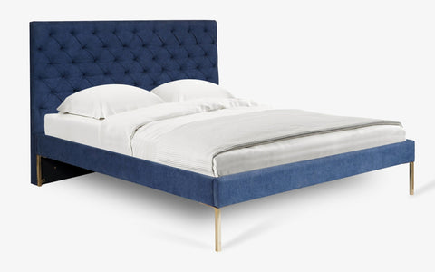 June Upholstered King Size Non Storage Luxury Bed - Orange Tree Home