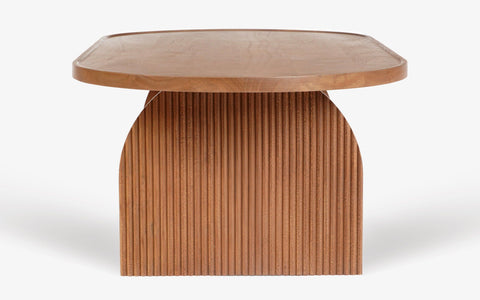 Curve Wooden round coffee table - Orange Tree Home