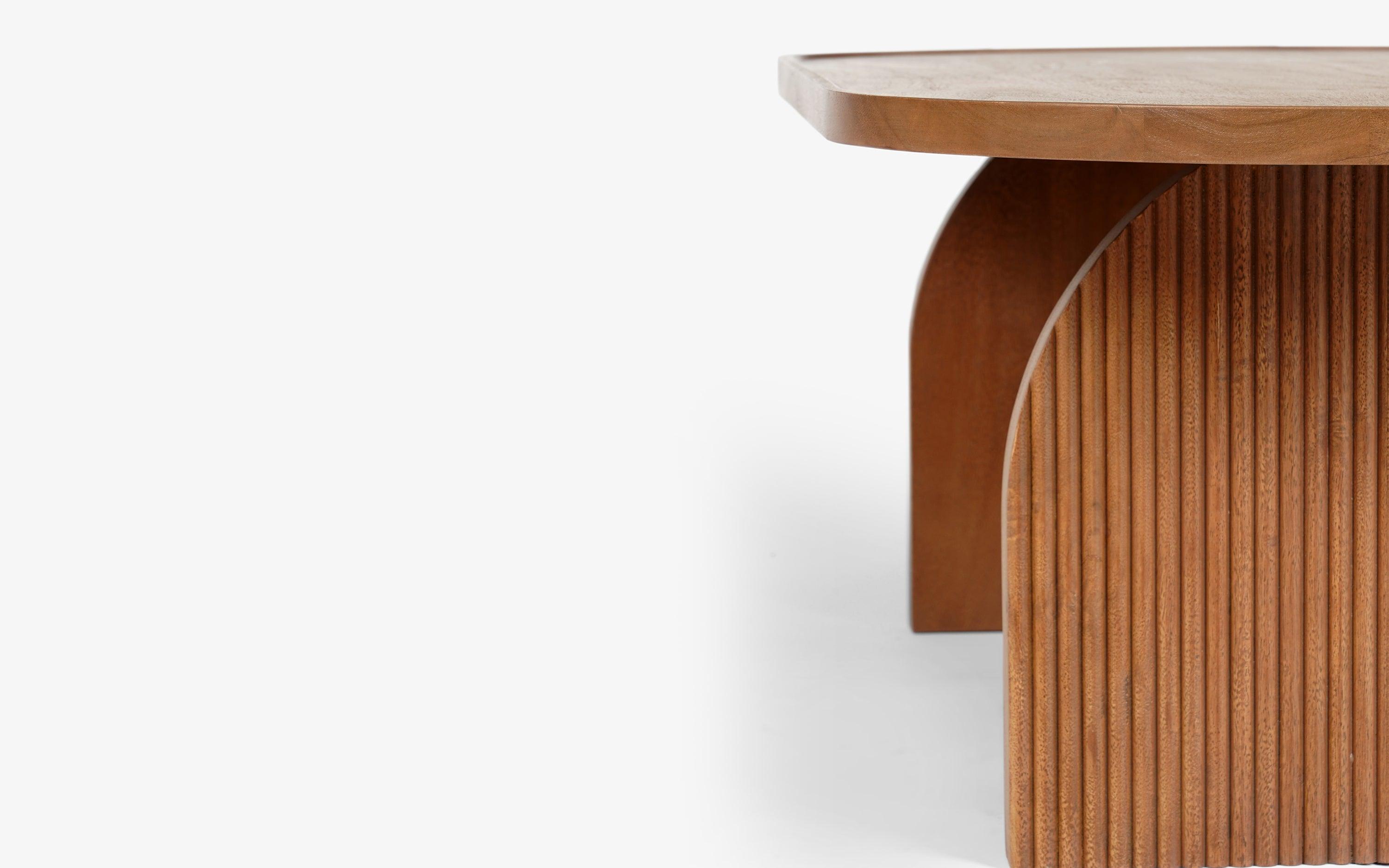 Curve Ribbed Coffee table- Orange Tree Home 