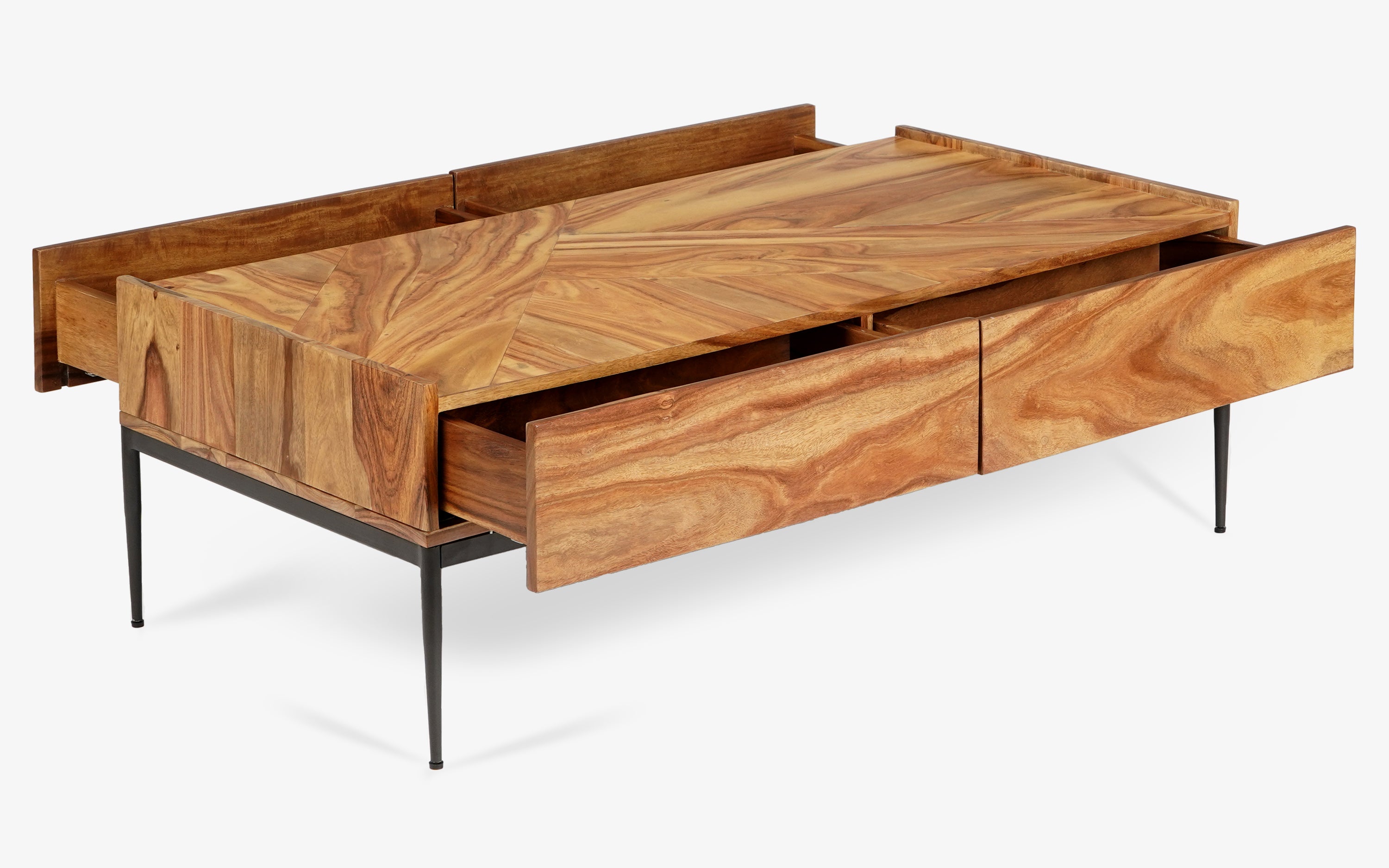 Eco Rectangular Coffee table with Drawer storage . Wooden Furniture - Orange Tree Home