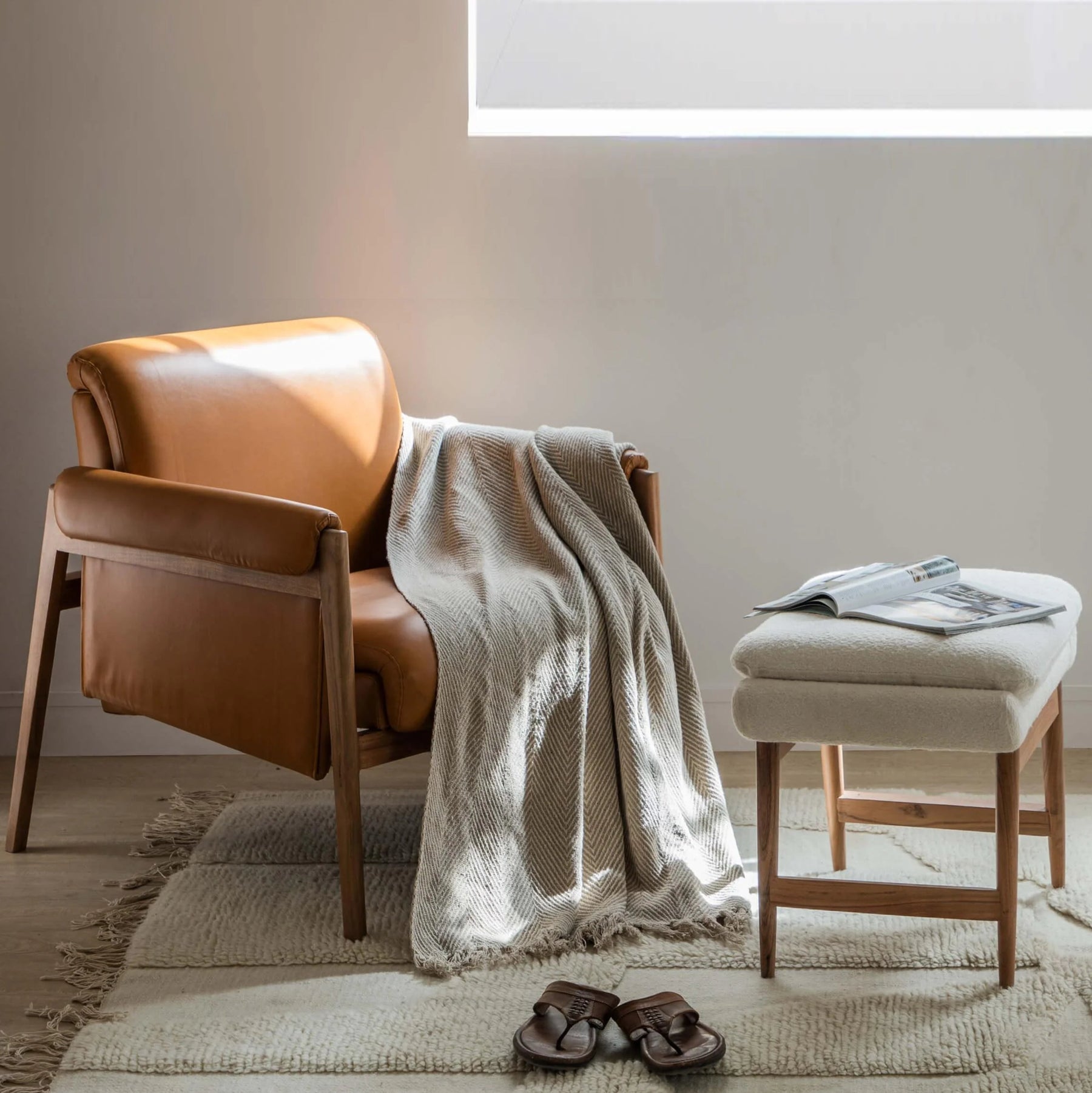 Mai Solid Wood Lounge Sofa Chair