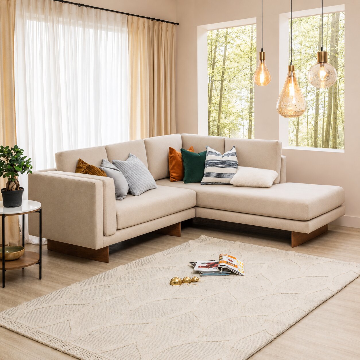 Chiyo L Shape Sofa Set (2 Seater + Left Aligned Chaise)