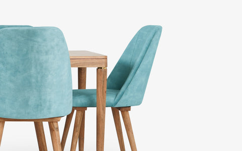 Buta Dining Table With 6 Chairs Sea Green