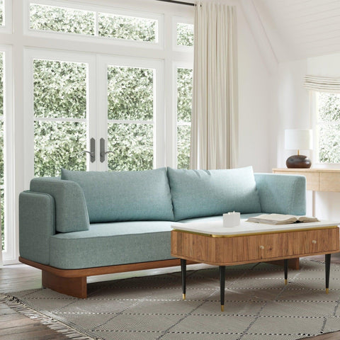 Anish 3 Seater Sofa Blue