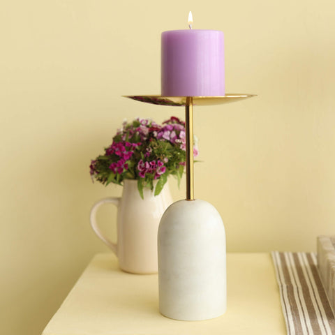 Damas Candle Holder Marble Small