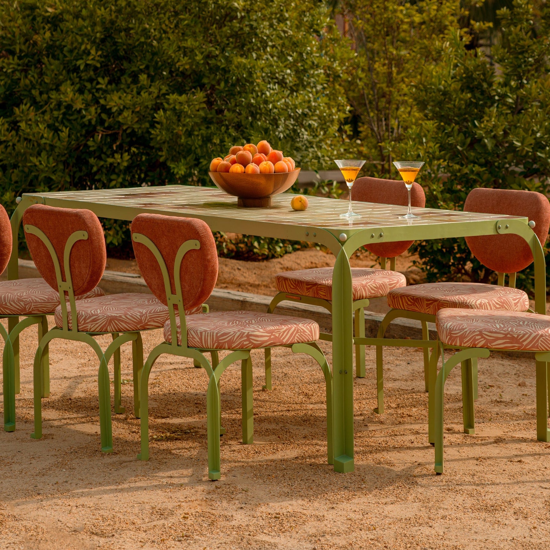 Dastoori Outdoor Dining Table with 6 Chairs