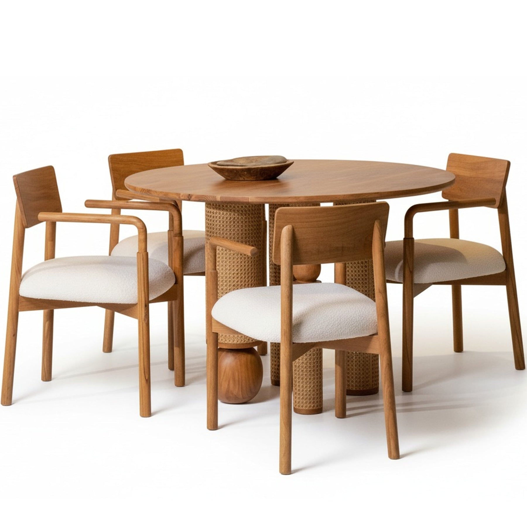 Andaman 4 Seater Round Dining Table Set
