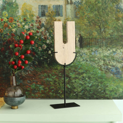 Doric Table Decor Travertine