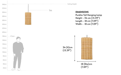 Punkhe Tall Hanging Lamp