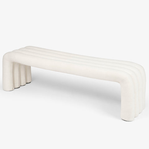 Kaba Curved Upholstered Bench