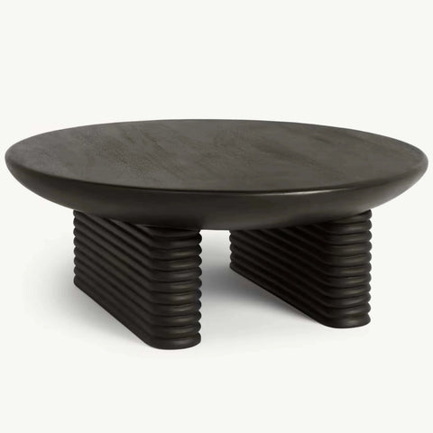 Ribbed Coffee Table Black